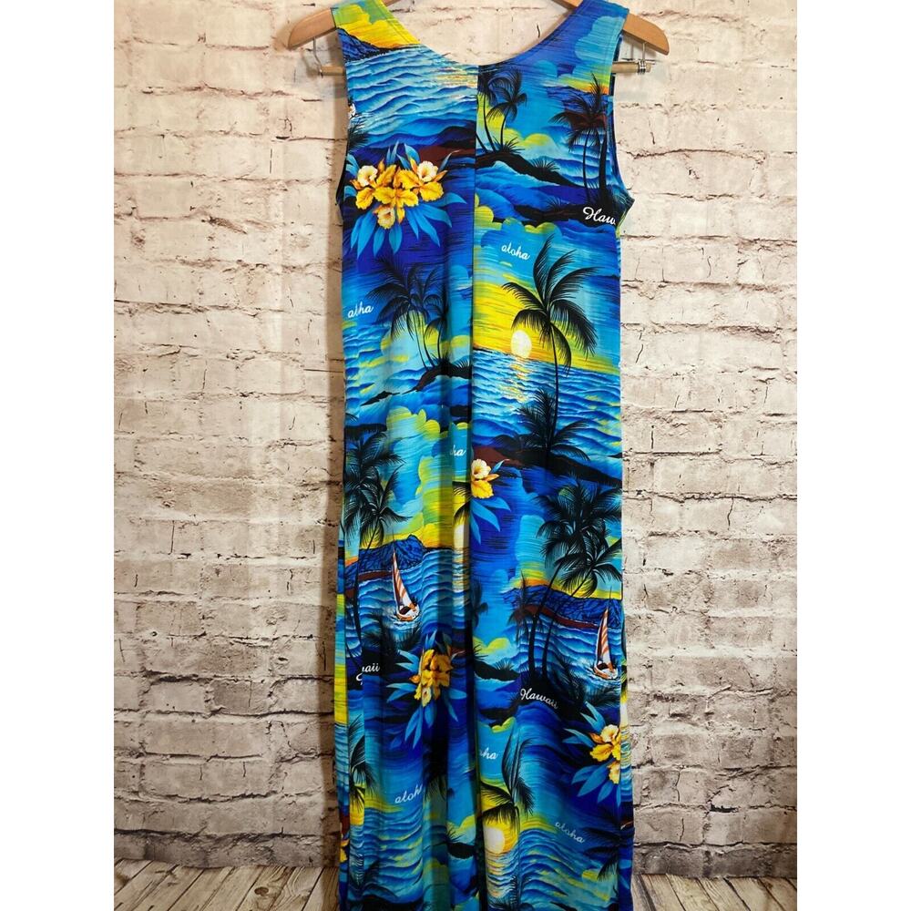Tropical Blue Maxi Dress - Picture 11 of 13